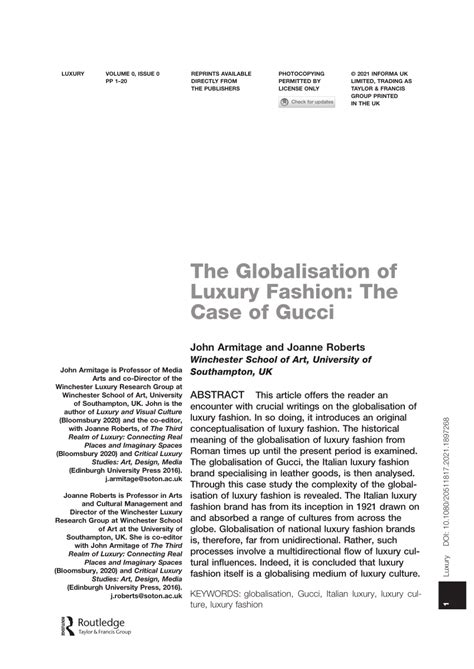 gucci financial times industria 4.0|The Globalisation of Luxury Fashion: The Case of Gucci.